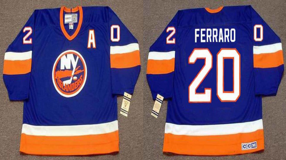 2019 Men New York Islanders 20 Ferraro blue CCM NHL jersey